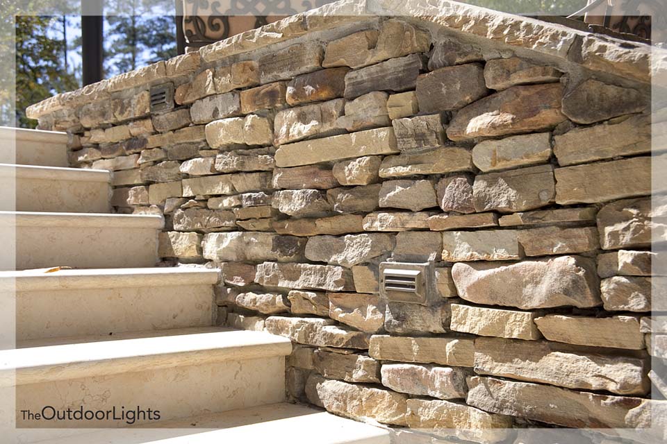 Outdoor Lighting For Stone Walls Stacked Natural Pavers The Outdoor Lights Atlanta S Premier Lighting Specialist